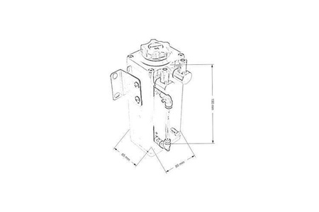 Oil catch tank 0.5L 9mm / 14 mm TurboWorks Silver