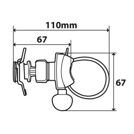 Uchwyt na motor skuter Opti-Belt Lampa DUO LOCK