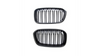 Grill sportowy podwójne żeberka Matt Black  BMW 1 (F20, F21) Hatchback Facelift 2015-2019