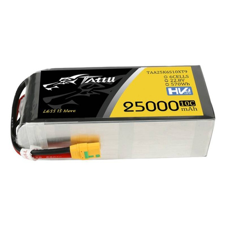 Tattu 25000mAh 22.8V 10C 6S1P Lipo Battery Pack With XT90-S