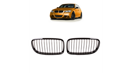Grill sportowy pojedyncze żeberka Gloss Black BMW 3 E90 E91 Facelift 2008-2011