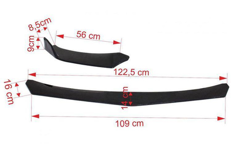 Uniwersalny splitter spoiler dyfuzor dokładka zder