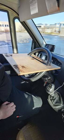 Stolik na kierownicę Iveco Daily Opel Movano drewniany
