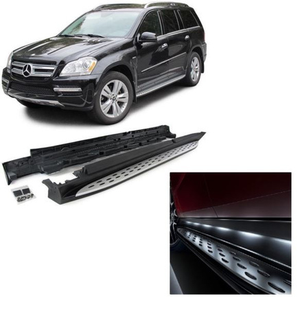 STOPNIE PROGOWE MERCEDES GL X166 12- PODŚWIET.LED