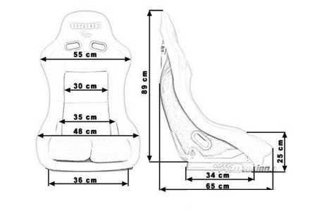 Fotel sportowy GTR Welur Bride Black Grey