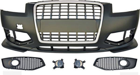 ZDERZAK PRZEDNI AUDI A3 05-08 8P BLACK CHROM