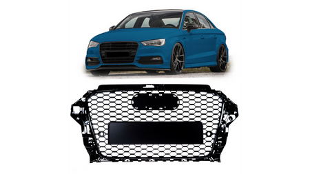Grill sportowy Gloss Black z PDC AUDI A3 przed liftem 2012-2016