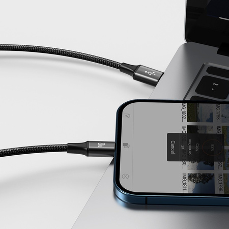 Kabel USB-C 3w1 micro USB / Lightning / USB-C, 20W, 1.5m czarny