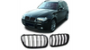 Grill sportowy podwójne żeberka Gloss Black BMW X3 E83 Facelift 2006-2010