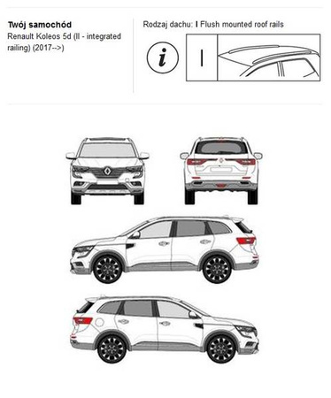 Bagażnik dachowy CRUZ AIRO FIX DARK Renault Koleos II