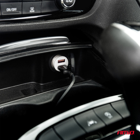 Ładowarka samochodowa 2x USB-A 2.1A AMIO-03872