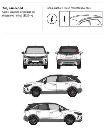 Bagażnik dachowy CRUZ S-FIX Opel Crossland Crossland X