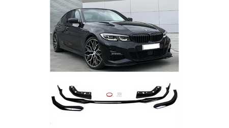 Dokładka przedniego zderzaka Gloss Black BMW 3 G20 G21 przed liftem 2019-obecnie