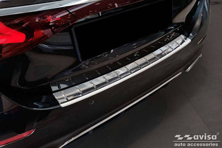 Nakładka na zderzak tylny do Mercedes klasa E W214 Sedan (Stal)