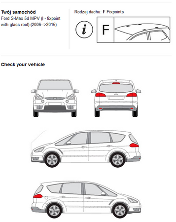 Bagażnik dachowy AIRO CRUZ Ford S-MAX I Dark