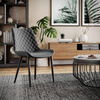 KRZESŁO SHARONTI NOWOCZESNY DESIGN PIKOWANE TAPICEROWANE WELUR SALON BIURO