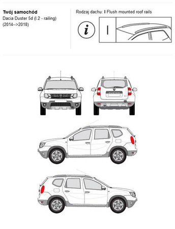 Bagażnik dachowy CRUZ AIRO FUSE Dacia Duster I.2