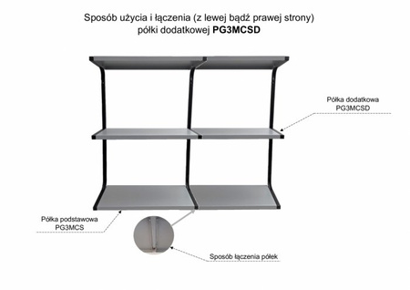 Półka garażowa dodatkowa PG3MCSD
