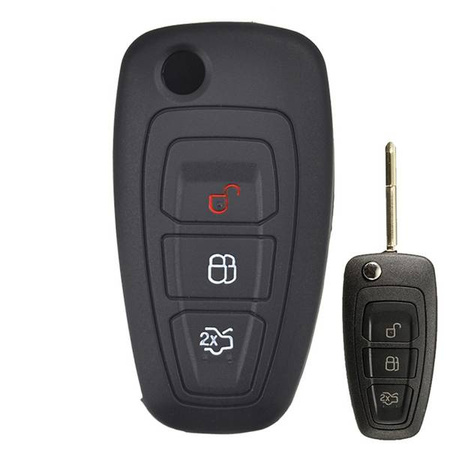 POKROWIEC NA KLUCZYK DO FORD FOCUS MK3/FORD FIESTA, CZARNY