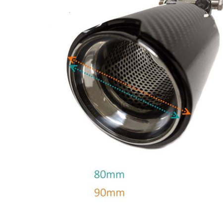 KONCÓWKA BMW CARBON FI 90 MM IN 63MM NO LOGO