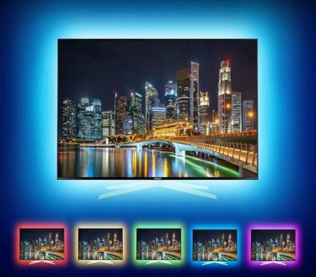 WODOODPORNA TAŚMA LED SMD 5050 RGB ZESTAW PILOT 5M