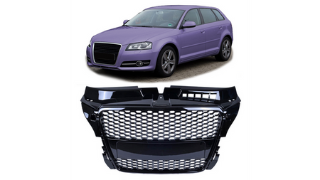 Grill sportowy Gloss Black AUDI A3 Facelift 2008-2012