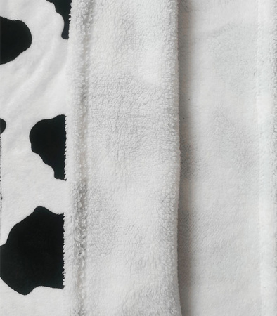 BLUZOKOC KROWA PONCZO BLUZA Z KAPTUREM KIESZEŃ POLAR OVERSIZE W ŁATKI 100% POLIESTER DLA MŁODZIEŻY DOROSŁYCH