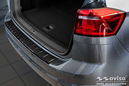 Nakładka na zderzak tylny do Volkswagen Golf Sportsvan (Carbon Fiber)