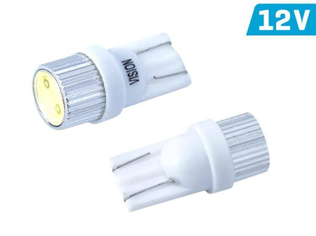 Żarówka VISION W5W (T10) 12V 1x HP LED, aluminiowa oprawka, biała, 1 szt.