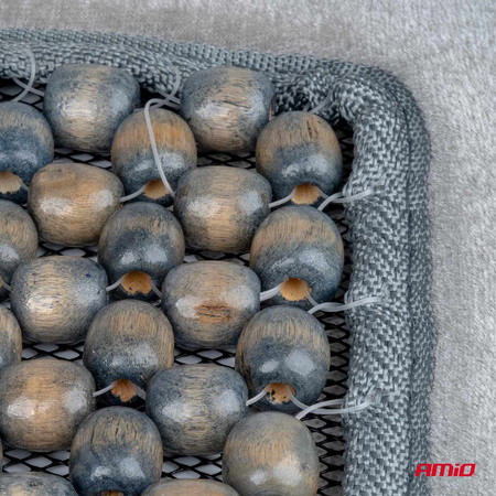 Mata na fotel szara koraliki CSM-01 AMIO-01385