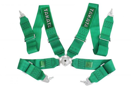 Pasy sportowe 4p 3" Green - Takata Replica harness