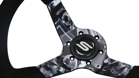 Kierownica SLIDE 350mm offset:90mm Zamsz Hydrografika