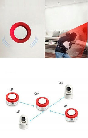 Bezprzewodowy Alarm WIFI Syrena Tuya Google Alexa