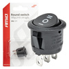 Włącznik przełącznik czarny okrągły 12V 230V BU03 AMIO-03614