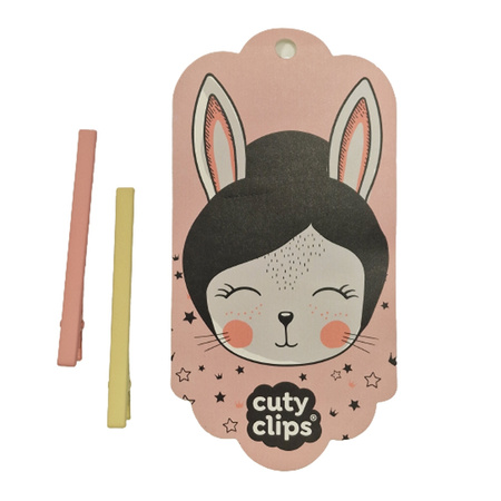 Spinki do włosów Cuty Clips Snails - Moon Rabbit Yellow-Pink