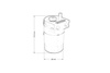 Oil catch tank 0.3L 10mm / 15mm TurboWorks PRO Red