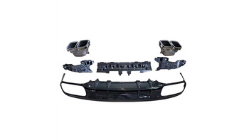 Tylny dyfuzor w zestawie z czarnymi końcówkami wydechu MERCEDES CLS C257 2018-obecnie