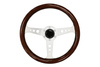 Kierownica 350mm Drewno Silver