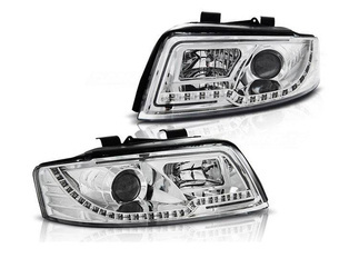 Lampy Reflektory Audi A4 B6 00-04 Led Tube Chrome