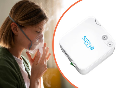 NEBULIZATOR TŁOKOWY INHALATOR MEDYCZNY KOMPRESOROWY CICHY PRZENOŚNY BEZPIECZNY WYTRZYMAŁY DO INHALACJI ASTMY ALERGII TERAPIA DLA DZIECI DOROSŁYCH
