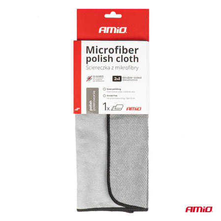 Mikrofibra ściereczka do polerowania samochodu 30x40 cm 230g AMIO-03975