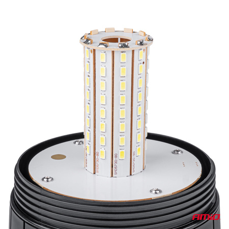 Lampa ostrzegawcza błyskowa kogut 80 LED magnes R10 12V 24V W14M AMIO-01503