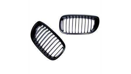 Grill sportowy pojedyncze żeberka Matt Black BMW 3 E46 Facelift 2003-2006