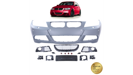 Przedni zderzak sport PDC SRA Lampy przeciwmgielne  BMW 3 (E90) Sedan (E91) Touring Facelift 2008-2011