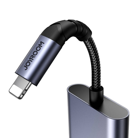 Adapter audio 2w1 Joyroom SY-L02 lightning do 2x lightning (czarny)