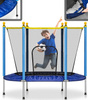 TRAMPOLINA OGRODOWA STABILNA DLA DZIECI DO DOMU Z SIATKĄ 140 x 122 CM