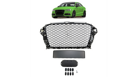 Grill sportowy Gloss Black W/O PDC AUDI A3 przed liftem 2012-2016