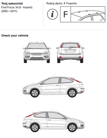 Bagażnik dachowy Ford Focus II AIRO CRUZ FIX