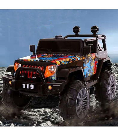 JEEP NA AKUMULATOR AUTO 6 SILNIKÓW J19G 4x4 BUJAK PANEL MP3