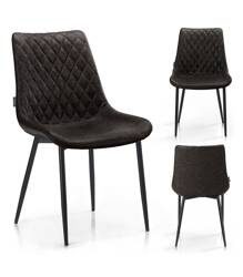 KRZESŁO SHARONTI NOWOCZESNY DESIGN PIKOWANE TAPICEROWANE WELUR SALON BIURO